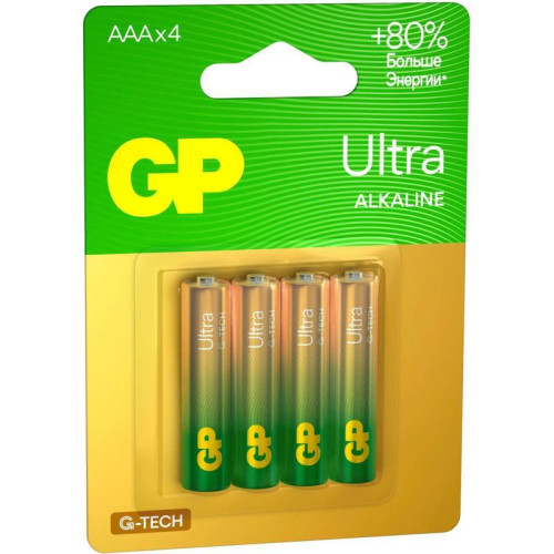 Батарея GP Ultra Alkaline 24AUA21-2CRSBC4 AAA (4шт) блистер