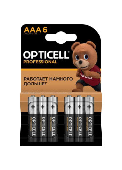 Батарея Opticell Professional LR03 AAA (6шт) блистер