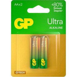 Батарея GP Ultra Alkaline 15AUA21-2CRSBC2 AA (2шт)