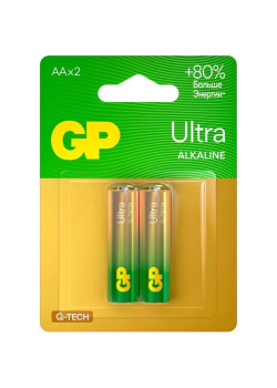 Батарея GP Ultra Alkaline 15AUA21-2CRSBC2 AA (2шт)