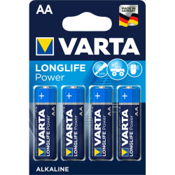 Батарейка AA/ Батарейка Varta LONGLIFE POWER (HIGH ENERGY) LR6 AA BL4 Alkaline 1.5V (4906) (4/80/400) (4 шт.)