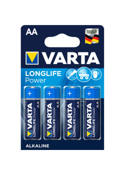 Батарейка AA/ Батарейка Varta LONGLIFE POWER (HIGH ENERGY) LR6 AA BL4 Alkaline 1.5V (4906) (4/80/400) (4 шт.)