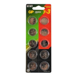 Батарея GP Lithium Cell CR2032-7/3-2CR10 CR2032 (10шт) блистер