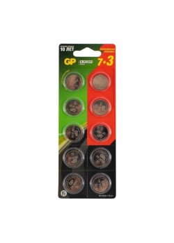 Батарея GP Lithium Cell CR2032-7/3-2CR10 CR2032 (10шт) блистер