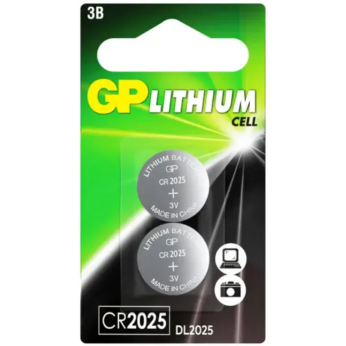 Литиевая дисковая батарейка GP Lithium CR2025 - 2 шт. в блистере