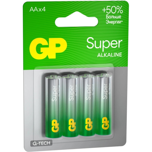 Батарея GP Super 15AA21-2CRSBC4 AA (4шт) блистер