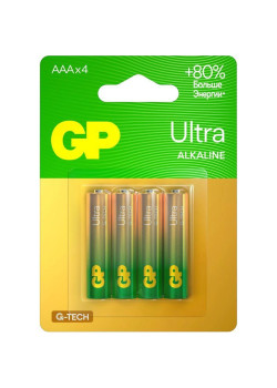 Батарея GP Ultra Alkaline 24AUA21-2CRSBC4 AAA (4шт) блистер
