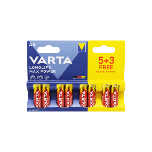 Батарейка AA/ Батарейка Varta LONGLIFE MAX POWER (MAX TECH) LR6 AA BL8 Alkaline 1.5V (4706) (8/160) (8 шт.)