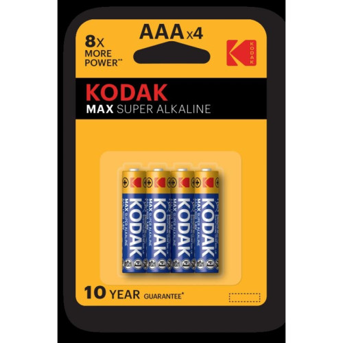 Батарейка/ Батарейка Kodak LR03-4BL MAX SUPER Alkaline [K3A-4] (40/200/32000)