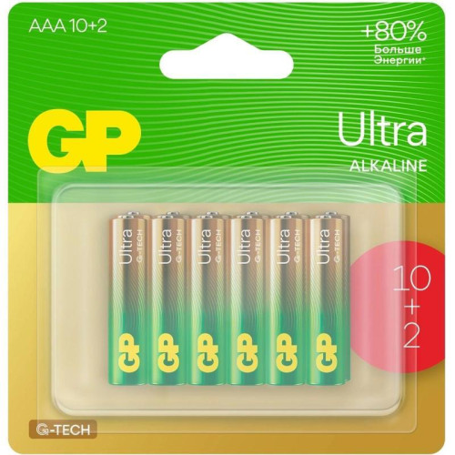 Батарея GP Ultra 24AUA21-2CRSBC12 AAA (12шт) блистер