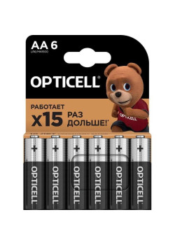 Батарея Opticell Basic LR6 AA (6шт) блистер