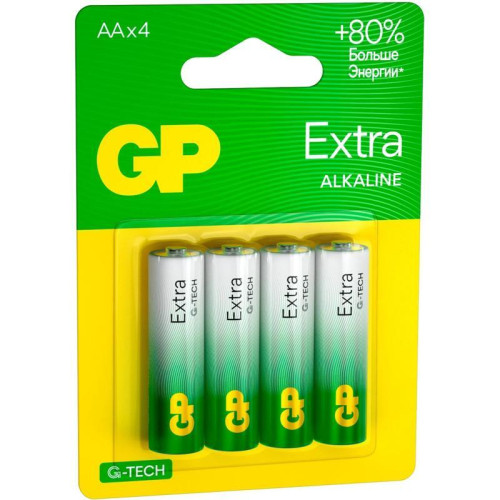 Батарея GP Extra Alkaline 15AXA21-2CRSBC4 AA (4шт) блистер
