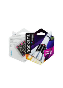 Батарейка/ Батарейка LR03 (AAA) 1.5V Alkaline 4BL Rockets