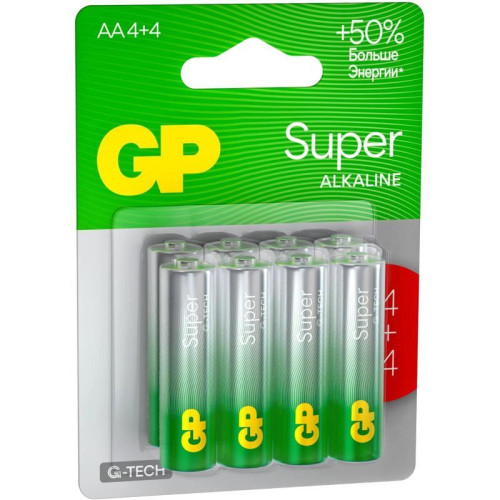 Батарея GP Super Alkaline G-Tech 15А AA NiMH 1000mAh (8шт)