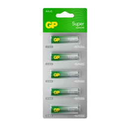 Алкалиновые батарейки GP Super Alkaline G-Tech 15А АA - 1 шт. на отрывных блистерах