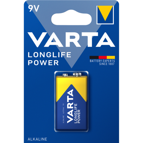 Батарейка Крона/ Батарейка Varta LONGLIFE POWER (HIGH ENERGY) Крона 6LR61 BL1 Alkaline 9V (4922) (1/10/50) (1 шт.)