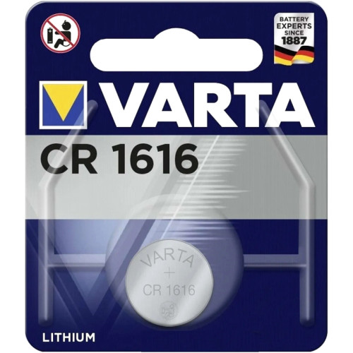 Батарейка CR1616/ Батарейка Varta ELECTRONICS CR1616 BL1 Lithium 3V (6616) (1/10/100) (1 шт.)