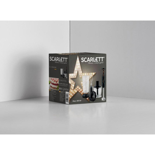 Блендер погружной Scarlett Золотая коллекция SC-HB42M45 800Вт черный/золотистый