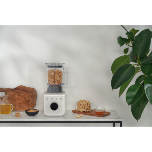 Блендер SMEG, 9 скоростей, 5 режимов, одиночный/семейный режим, пауза, импульсный режим, таймер, дисплей, цвет белый