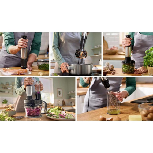 Блендер погружной Bosch MSM6M610 1000Вт нержавеющая сталь/черный