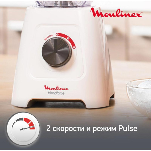Блендер стационарный Moulinex Blendforce LM420110 600Вт белый