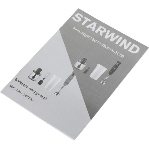 Блендер погружной Starwind SBP2201 850Вт красный/черный