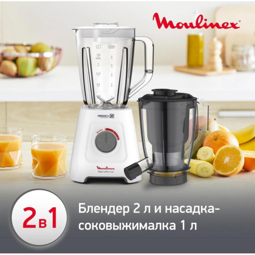 Блендер стационарный Moulinex Blendforce LM42Q110 600Вт белый