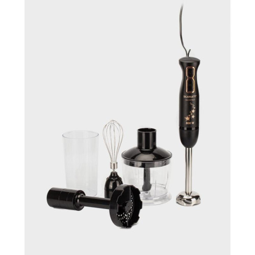 Блендер погружной Scarlett Золотая коллекция SC-HB42M45 800Вт черный/золотистый