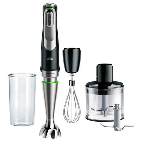 Блендер погружной Braun MQ9135XI черный/серебристый