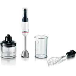 Блендер Bosch MSM4W421 Блендер Bosch, погружной, мощность 800 Вт, механическое управление, импульсный режим, плавная регулировка скорости, цвет белый