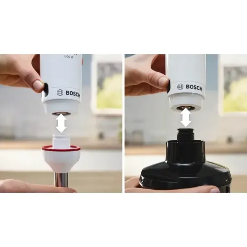 Блендер Bosch MSM4W421 Блендер Bosch, погружной, мощность 800 Вт, механическое управление, импульсный режим, плавная регулировка скорости, цвет белый