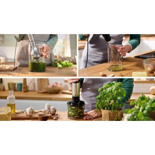 Блендер погружной Bosch MSM6M821 1200Вт нержавеющая сталь/черный