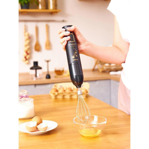 Блендер погружной Scarlett Золотая коллекция SC-HB42M45 800Вт черный/золотистый