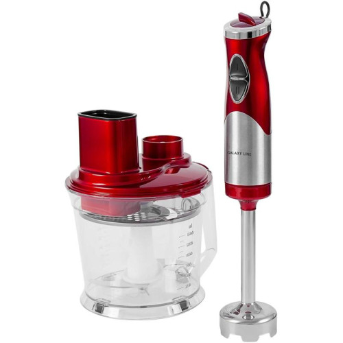 Блендер погружной Galaxy Line GL 2106 1000Вт красный/серебристый