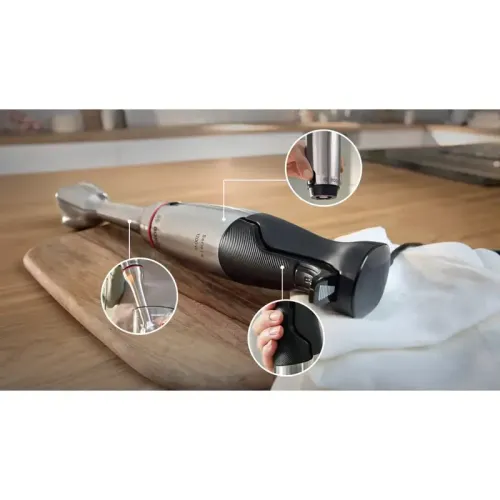 Блендер Bosch MSM6M8X1 Блендер Bosch, погружной, мощность 1200 Вт, цвет нержавеющая сталь