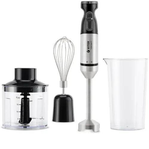 Блендер погружной Vitek VT-8545 1000Вт черный/серебристый