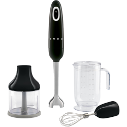 Блендер Smeg, погружной, стиль 50-х г.г, мощность 700 Вт, регулировка  скорости, функция турбо, кнопочное управление, макс. об/мин 14850, цвет черный