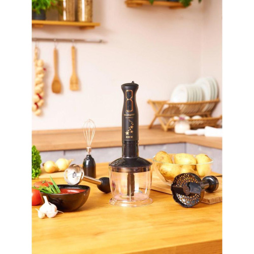 Блендер погружной Scarlett Золотая коллекция SC-HB42M45 800Вт черный/золотистый