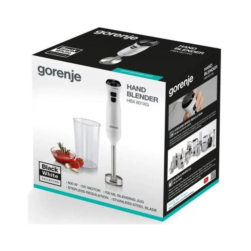 Блендер погружной Gorenje HBX601XG 600Вт белый