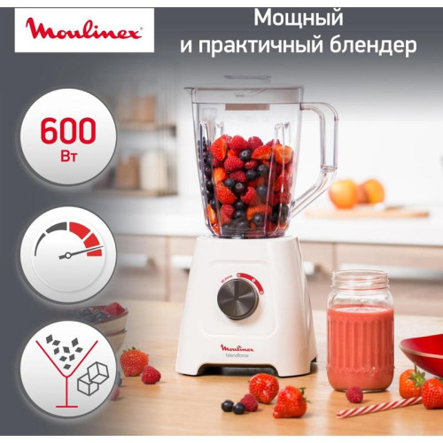 Блендер стационарный Moulinex Blendforce LM420110 600Вт белый