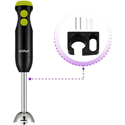 Блендер погружной Kitfort КТ-3041-2 350Вт черный/салатовый