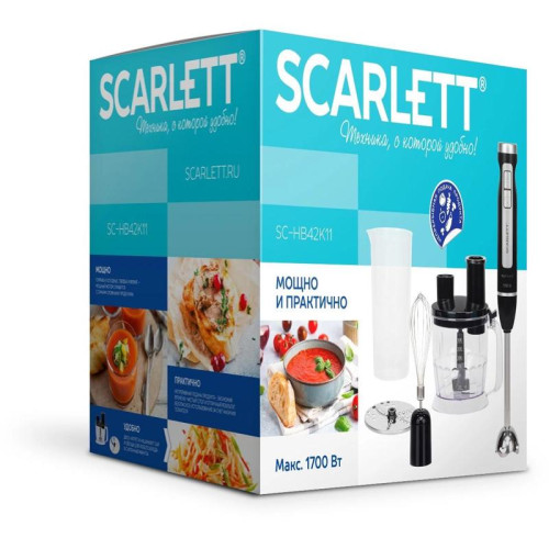 Блендер погружной Scarlett SC-HB42K11 1700Вт черный