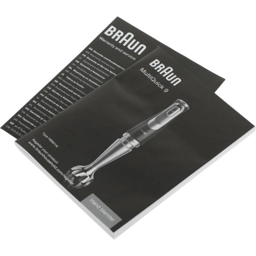 Блендер погружной Braun MQ9135XI 1200Вт черный/серебристый