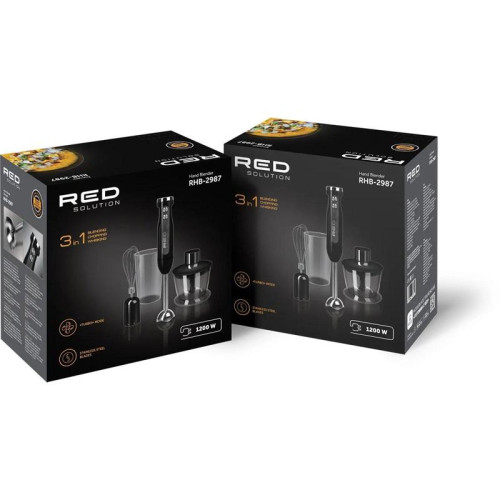 Блендер стационарный Red Solution RHB-2987 1200Вт черный/стальной