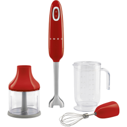 Блендер Smeg, погружной, стиль 50-х г.г, мощность 700 Вт, регулировка  скорости, функция турбо, кнопочное управление, макс. об/мин 14850, цвет красный