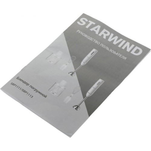 Блендер погружной Starwind SBP1113 750Вт белый/зеленый