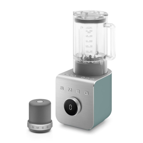Блендер SMEG, 9 скоростей, 5 режимов, одиночный/семейный режим, пауза, импульсный режим, таймер, дисплей, цвет изумрудно-зеленый