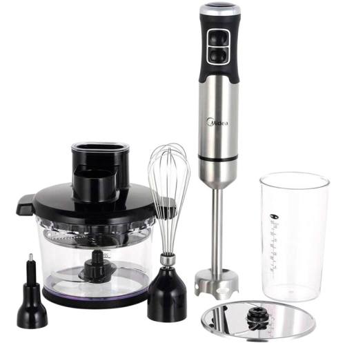 Блендер Midea/ Блендер Midea, погружной, мощность 2000 Вт, 10 скоростей, 6 насадок, турборежим, мерный стакан