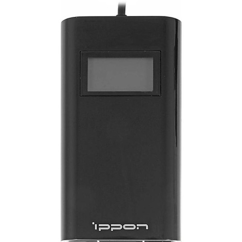 Блок питания Ippon D90U автоматический 90W 15V-19.5V 8-connectors 4.5A 1xUSB 2.1A от бытовой электросети LСD индикатор