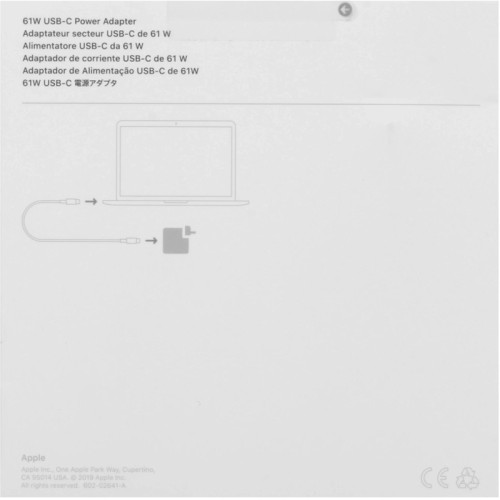 Блок питания Apple MRW22ZM/A 61W от бытовой электросети Блок питания Apple MRW22ZM/A 61W от бытовой электросети